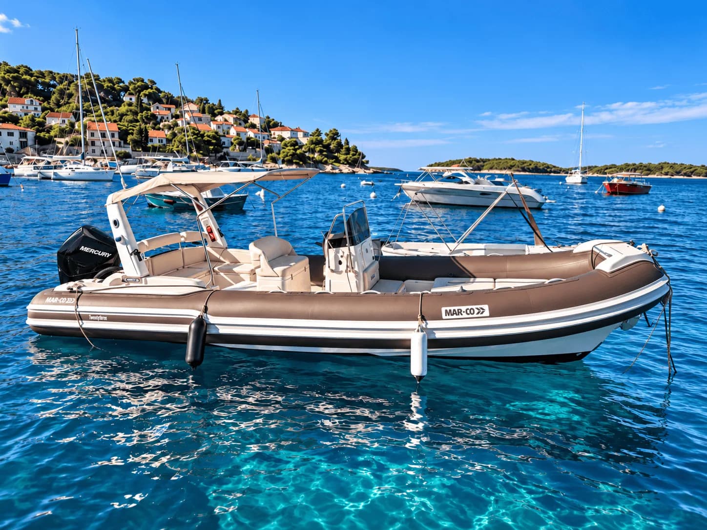 Mar co twentythree mercury 225 private boat hvar